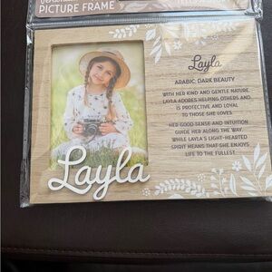 Layla Wooden Picture Frame with White Accents